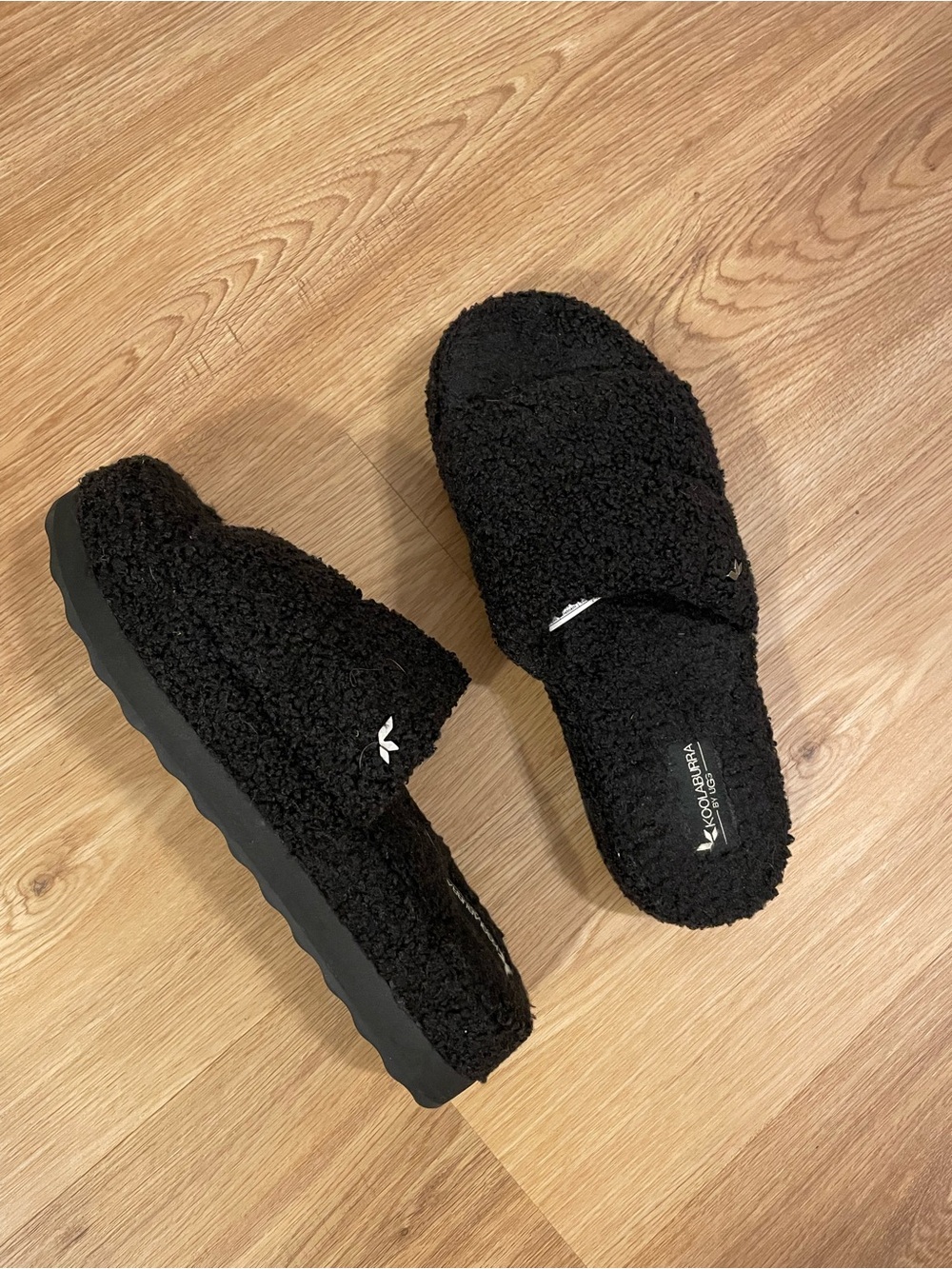 Black Cozy Slide Mules -UGG